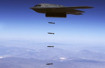 HILL AIR FORCE BASE, Utah -- A B-2 Spirit drops 32 inert Joint Direct Attack Munitions Aug. 27 at the Utah Testing and Training Range here.
