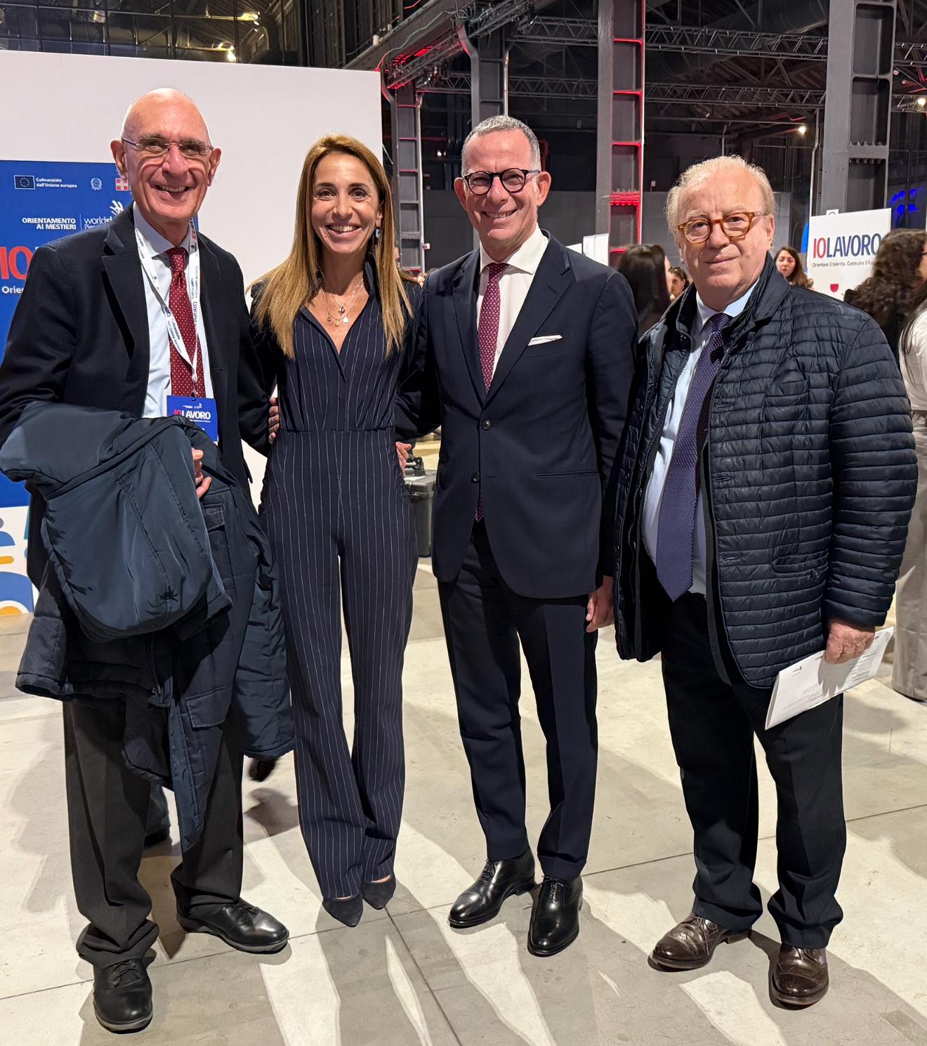 Da sinistra: il consigliere del CIV Inps Gregorio Tito, l’Assessore al Lavoro e Vicepresidente della Regione Piemonte Elena Chiorino, il Presidente Nazionale dell’Inps Gabriele Fava e il Presidente UNISC Piemonte Giovanni Firera