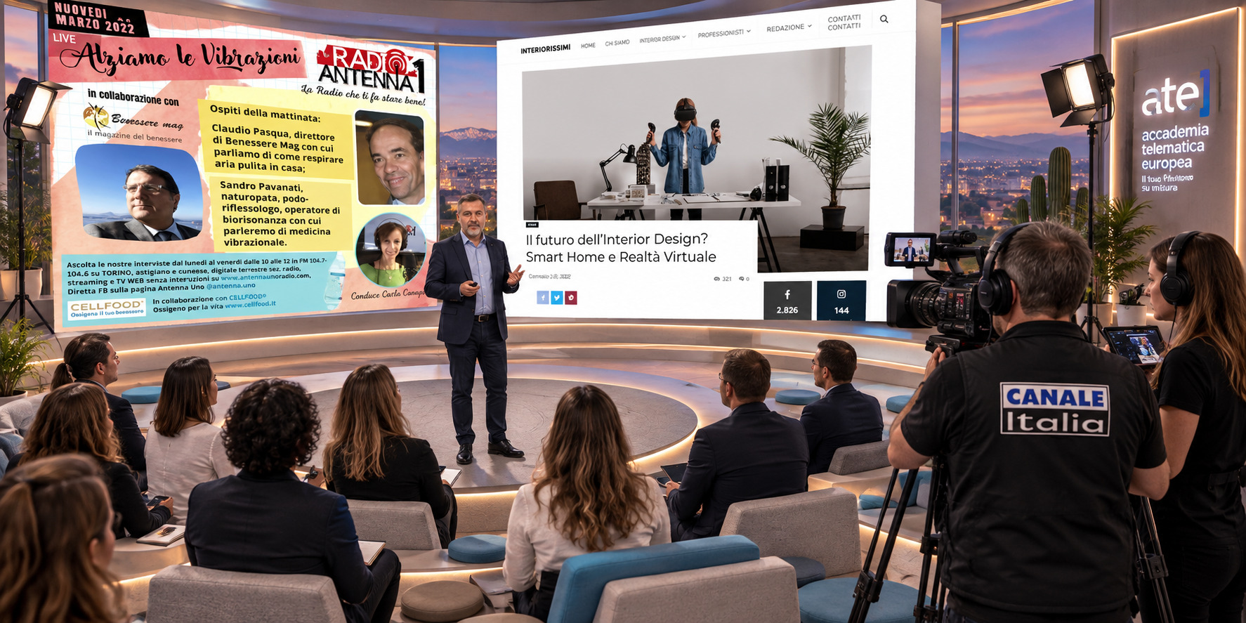 Media (radio e TV) e Metaverso: Accademia Telematica Europea svolge lezioni contemporaneamente nel mondo reale e nel mondo immersivo virtuale